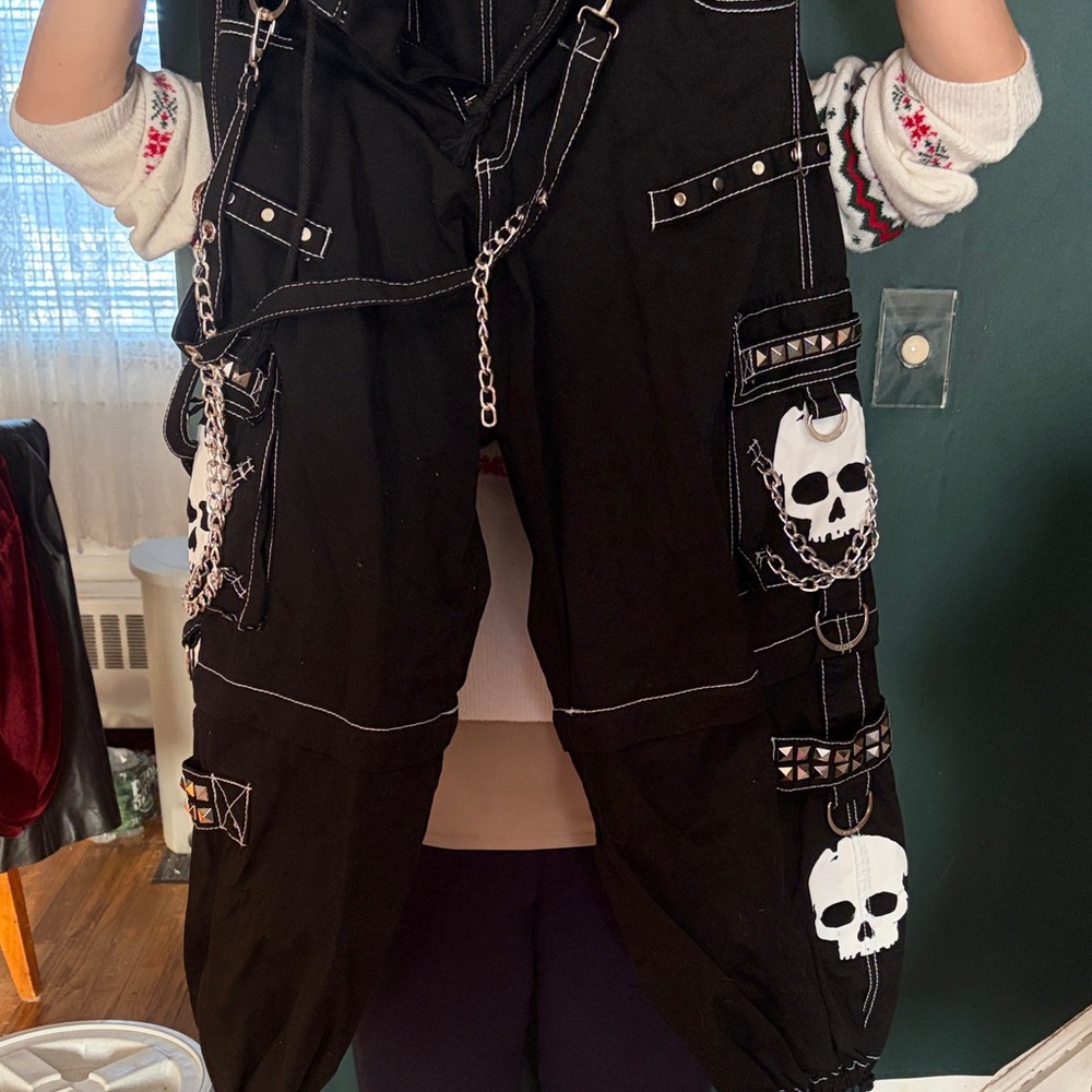 Tripp NYC Black Skull Chain Joggers